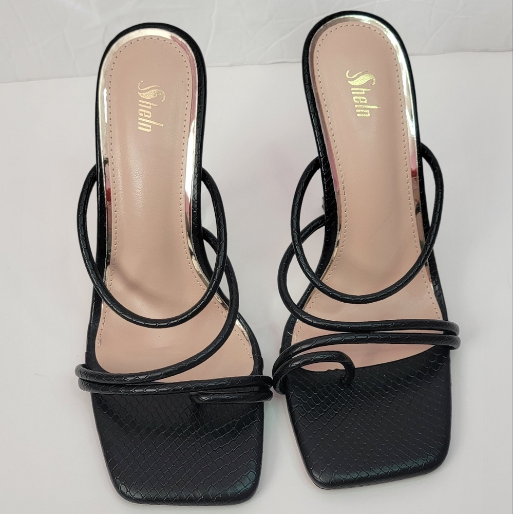 Sheln Block Square Toe  Heels Sandals/ 36 - Picture 3 of 7